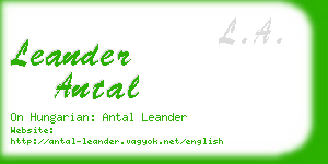 leander antal business card